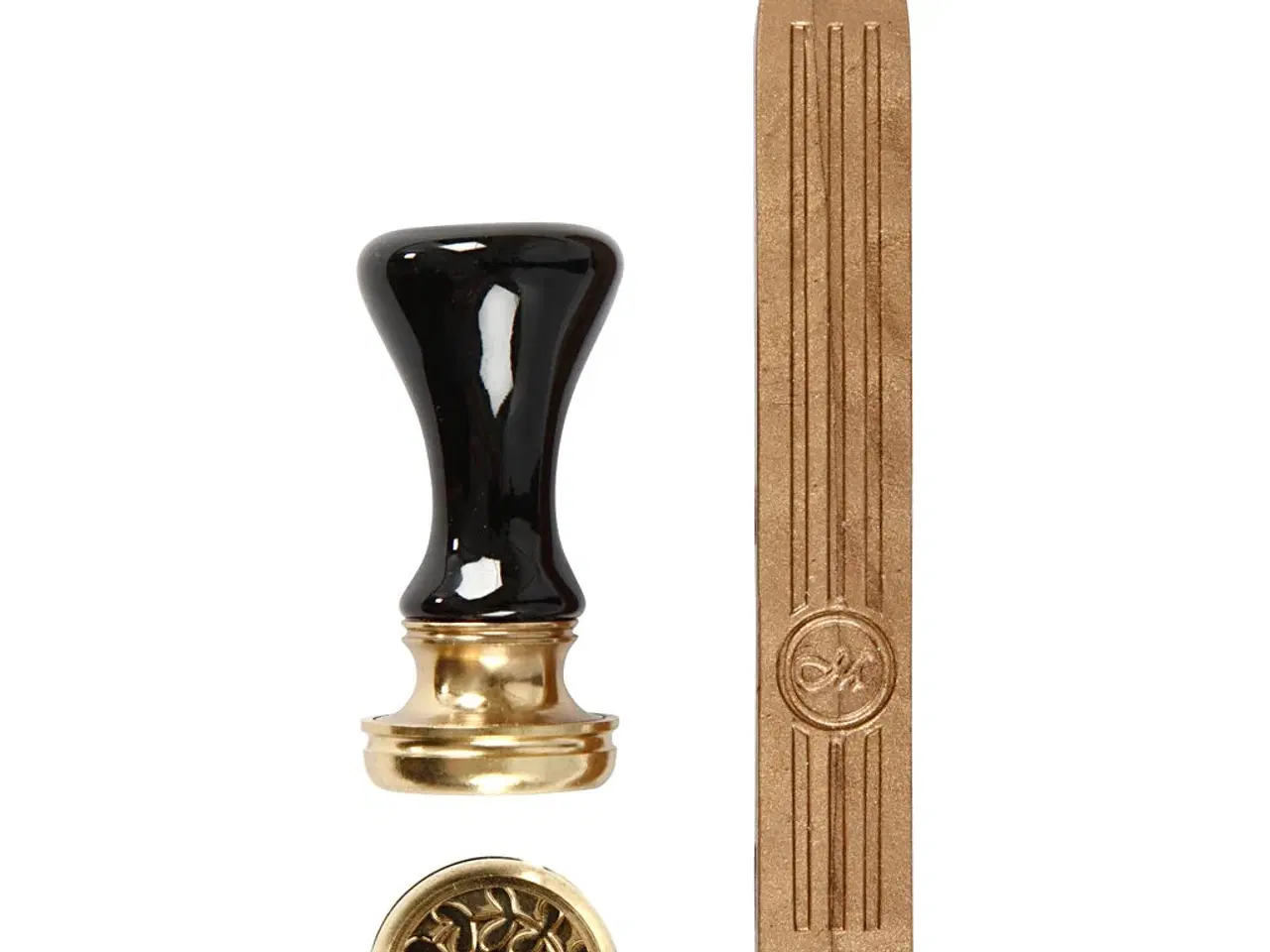 Billede 1 - Eksklusivt Lak og Segl Sæt - Guld, 17 mm