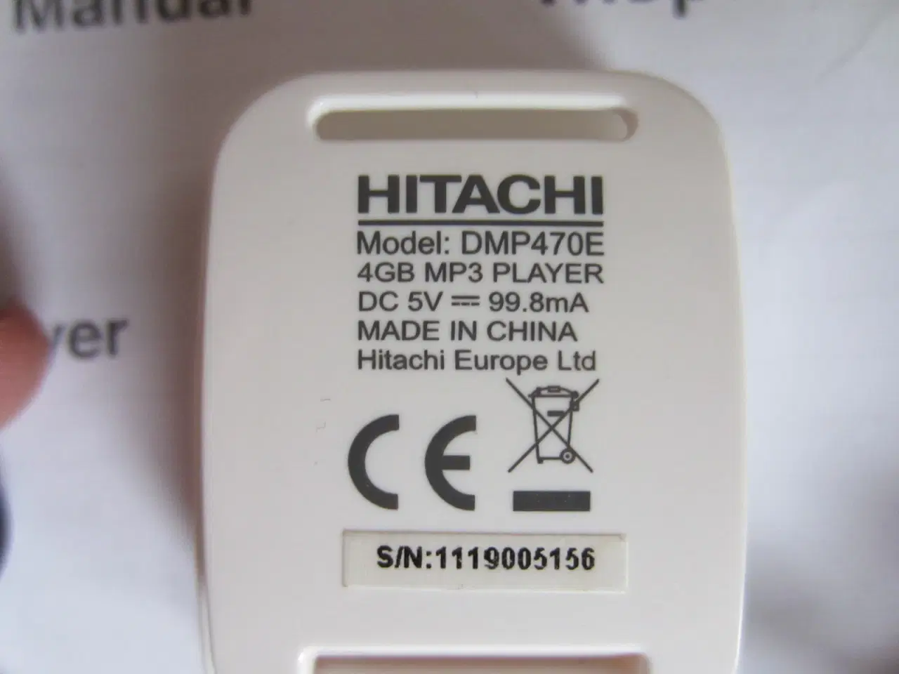 Billede 5 - Hitachi DMP470E 4GB MP3 og WMA afspiller