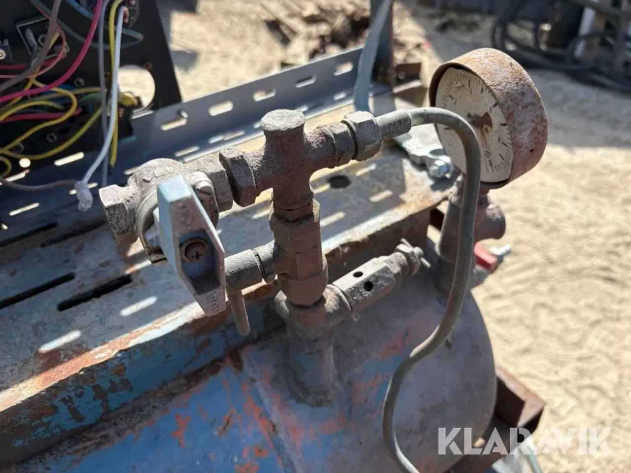 Billede 10 - Kombineret kompressor og generator på ramme hjemmebygget