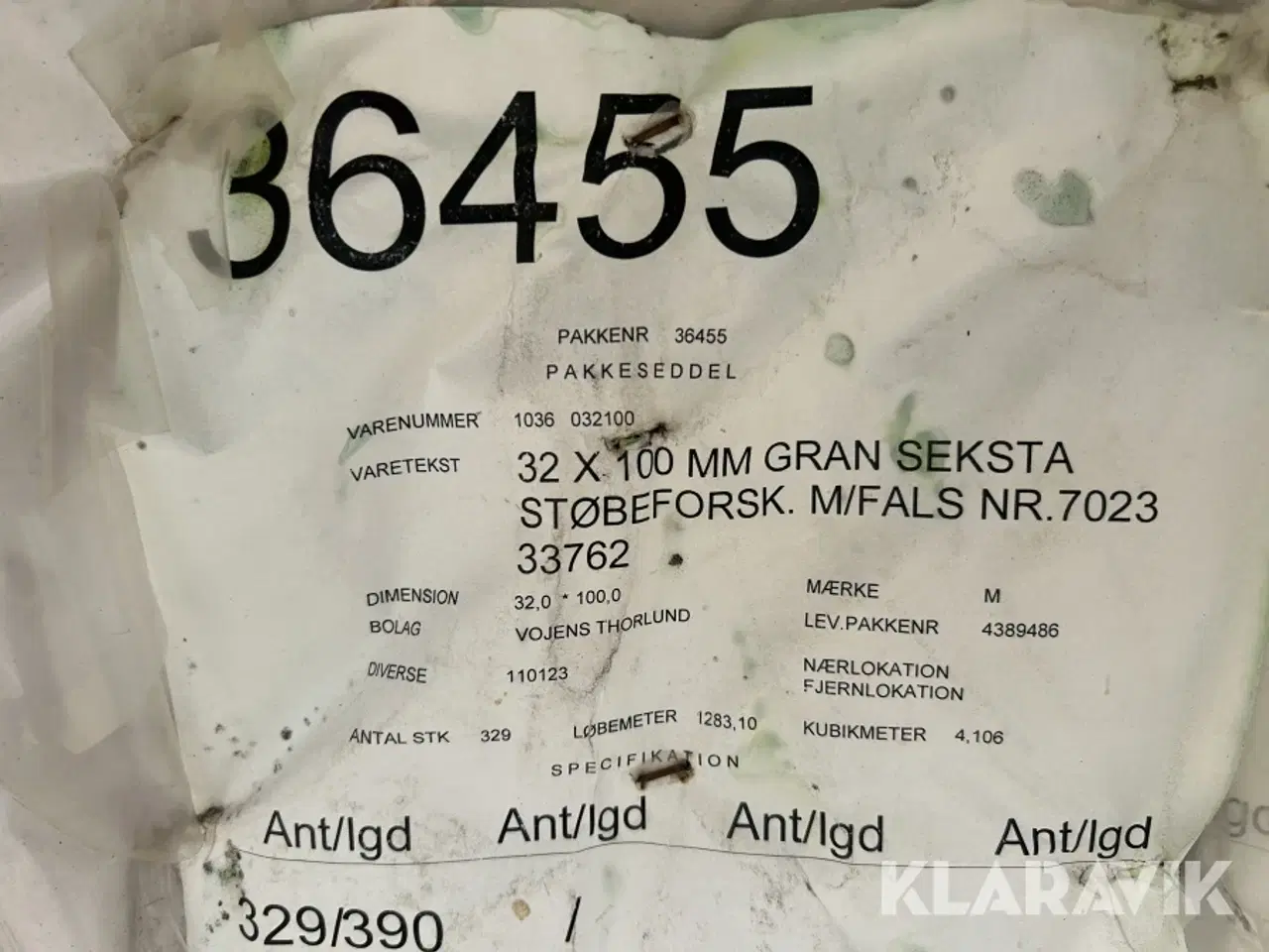 Billede 2 - Støbeforskalling Gran, 329 styk, 1283meter