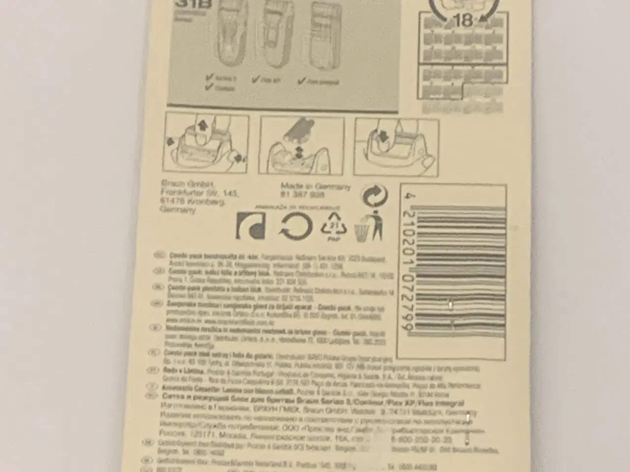 Billede 2 - Braun Series 3 31B Combi Foil & Cutter