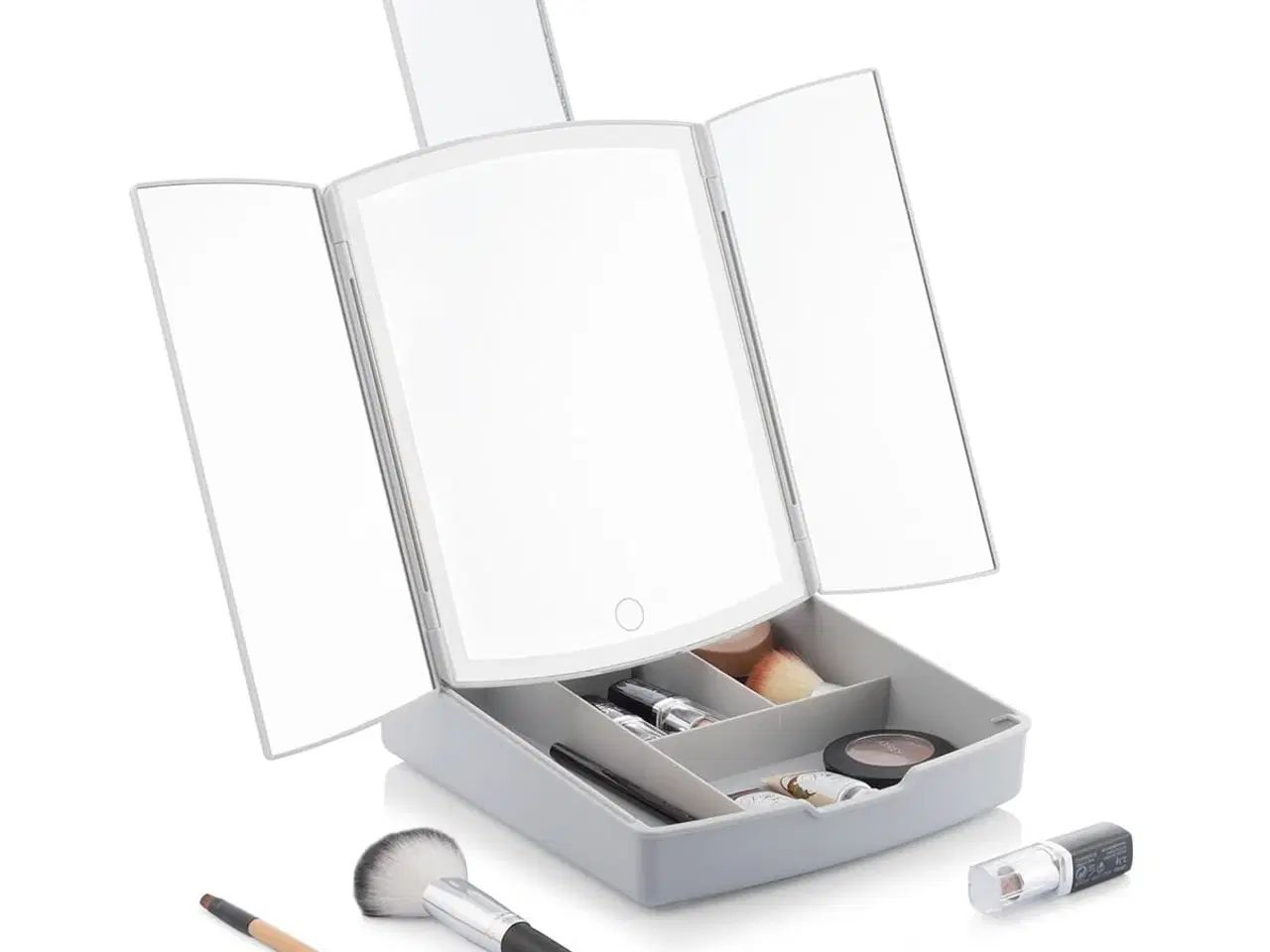 Billede 6 - 3-i-1 sammenklappeligt LED-spejl med makeup-organiser Panomir InnovaGoods