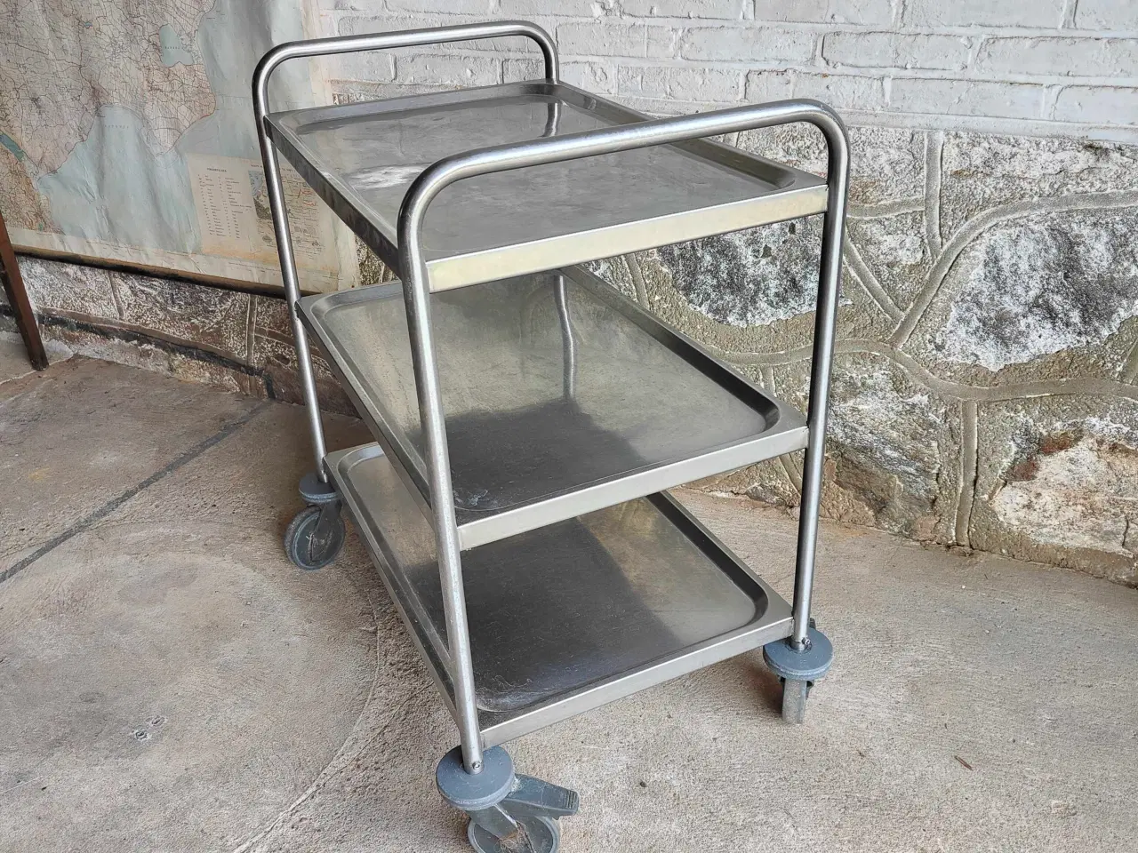Billede 6 - Serverings vogn i rustfrit stål 