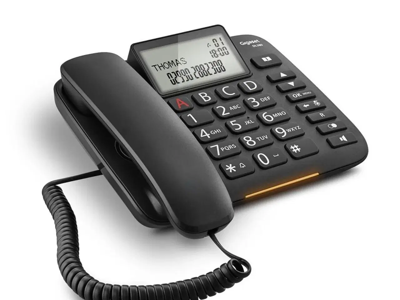 Billede 1 - Fastnettelefon Gigaset DL380 med nummervisning – sort