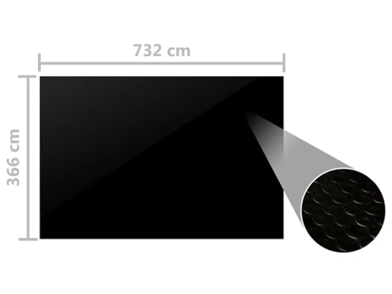 Billede 4 - Poolovertræk 732 x 366 cm PE sort