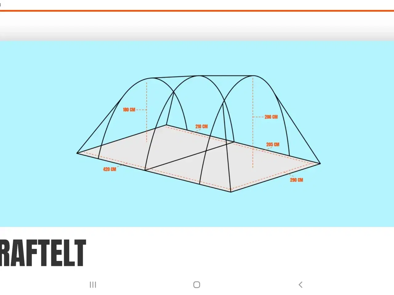 Billede 2 - Festival tunneltelt, 4-6 pers, NYT, telt. 