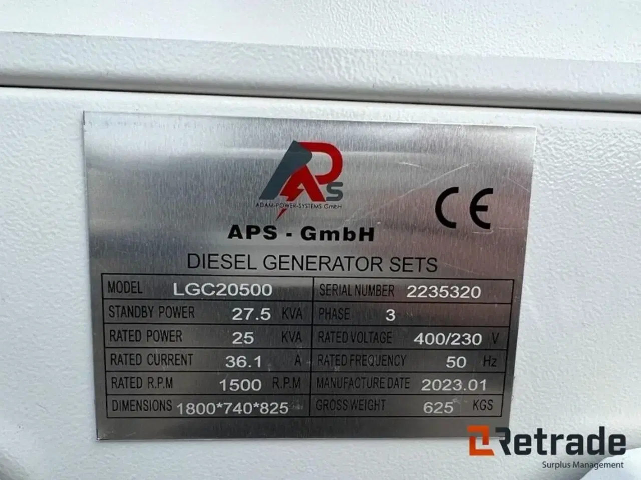 Billede 5 - - - - Generator Ny 27,5/25KvA generator