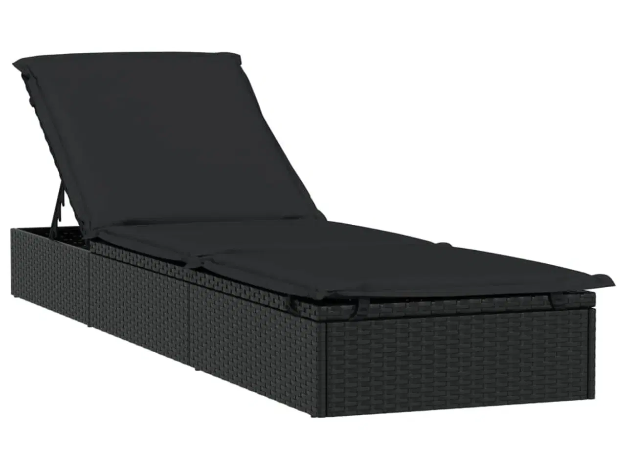 Billede 3 - Liggestol 1 stk. med bord polyrattan sort