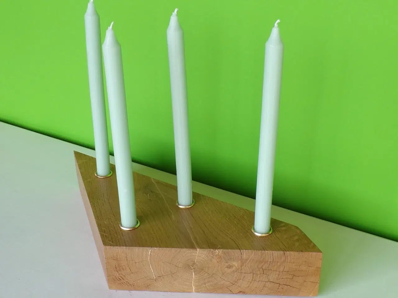 Billede 3 - Lysestage i egetræ