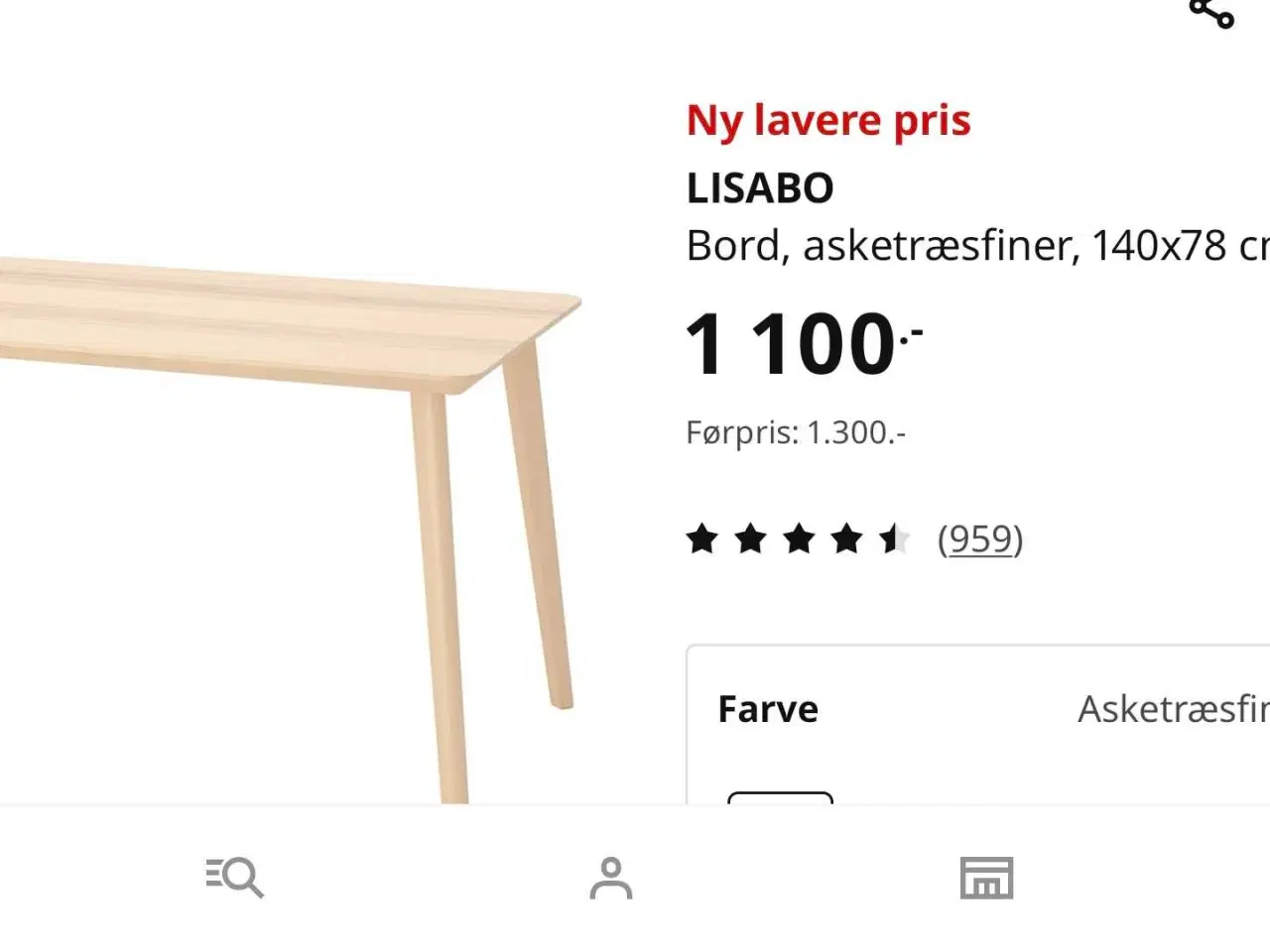 Billede 2 - Flot ikea spisebord - som nyt