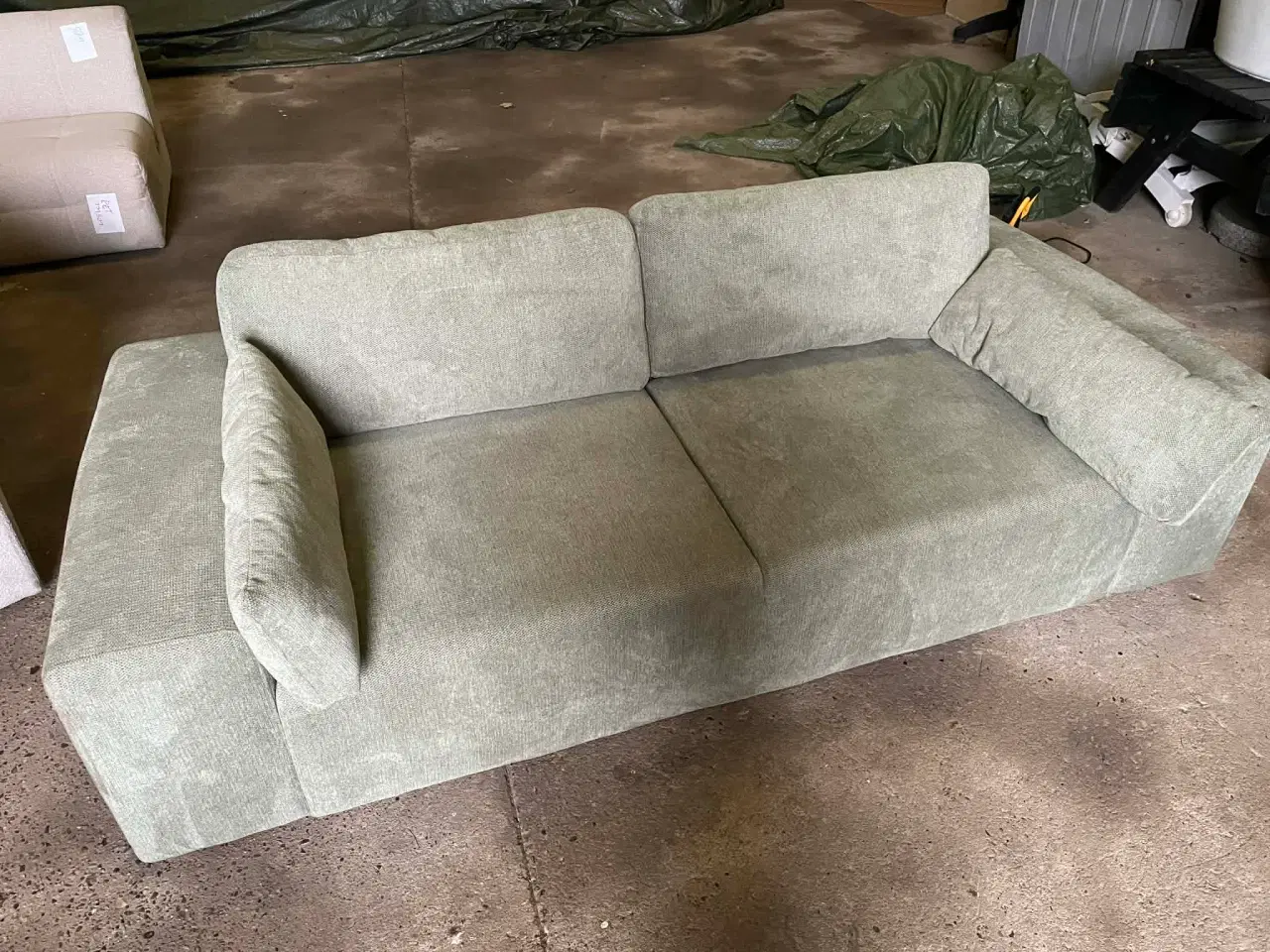 Billede 1 - Smuk støv grøn sofa