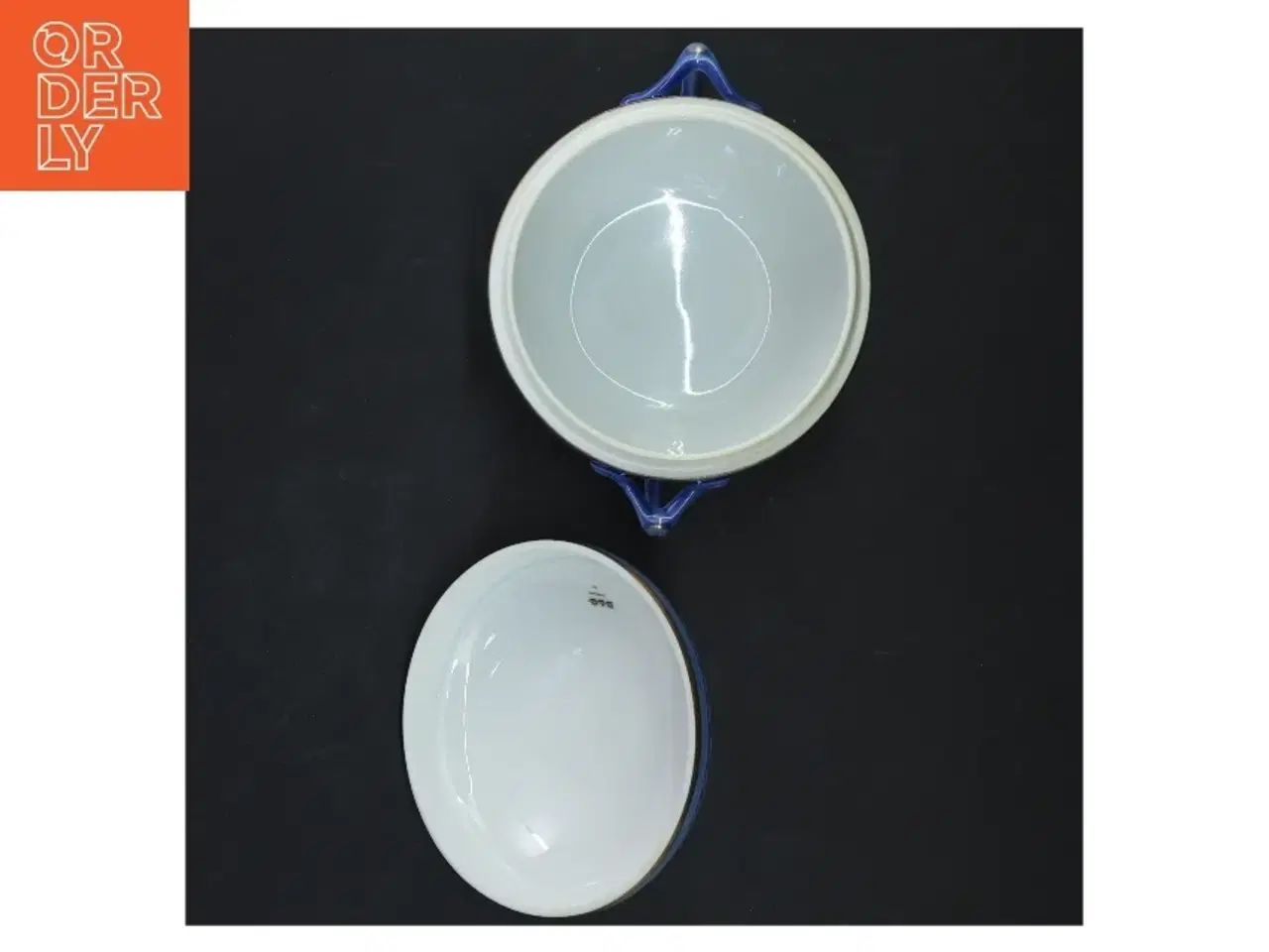 Billede 4 - Mågestel sukkerskål med låg og måge design fra B&G (str. 12x14 cm)