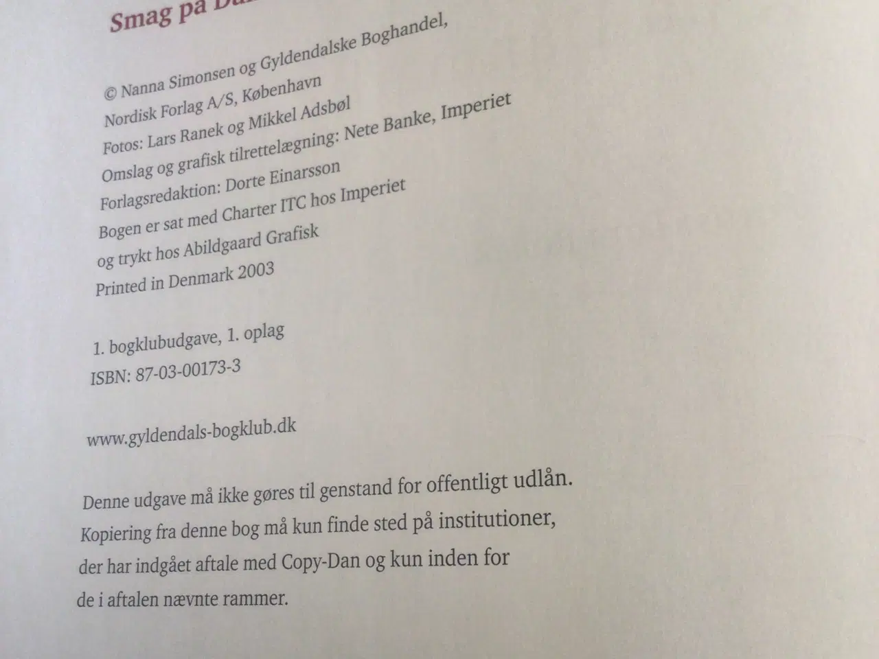 Billede 3 - Nanna Simonsen : Smag på Danmark. 