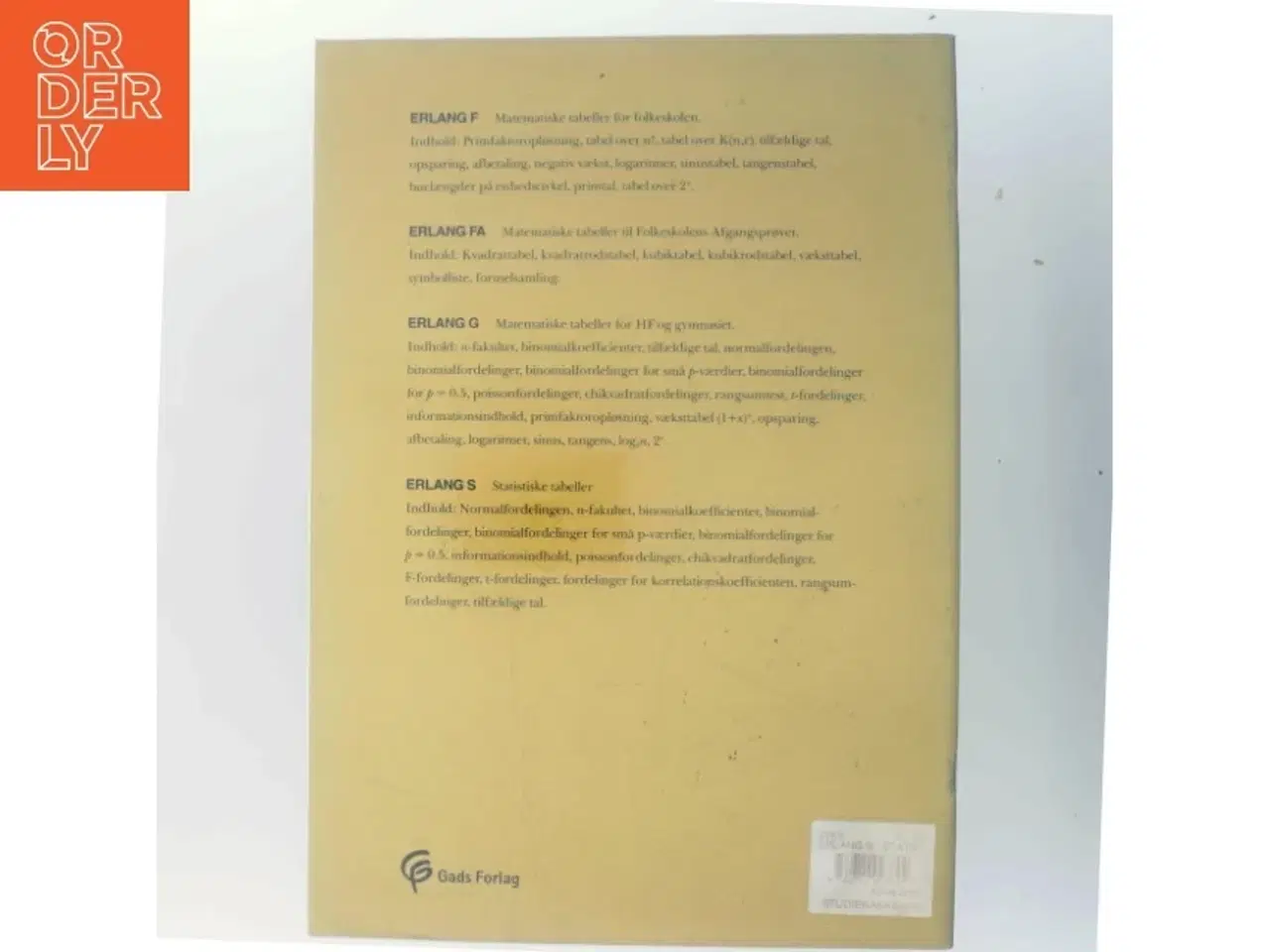 Billede 3 - Erlang S Statistiske tabeller af Allan C. Malmberg (Bog)