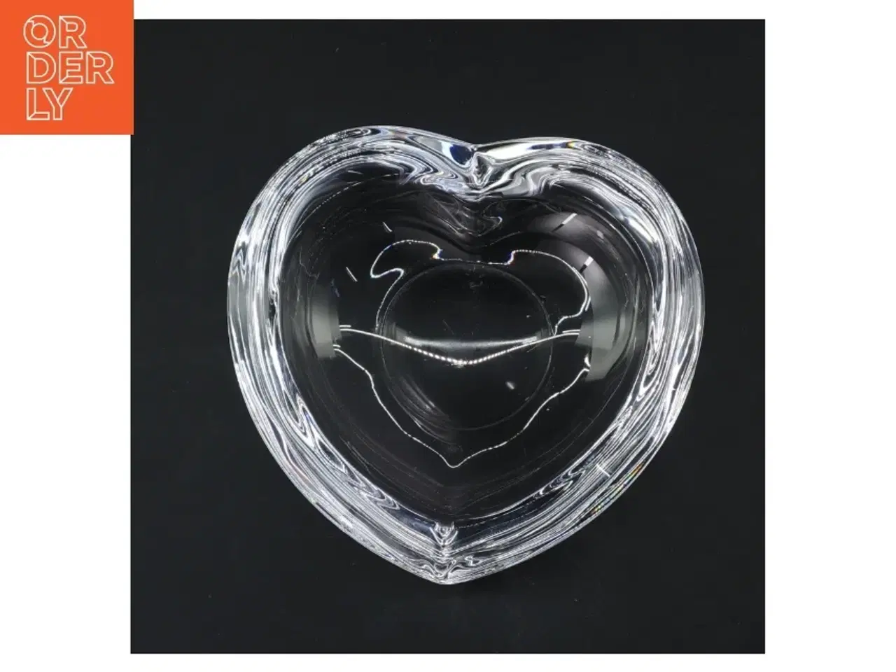 Billede 1 - Glashjerte formet skål (str. Ø 14 cm)