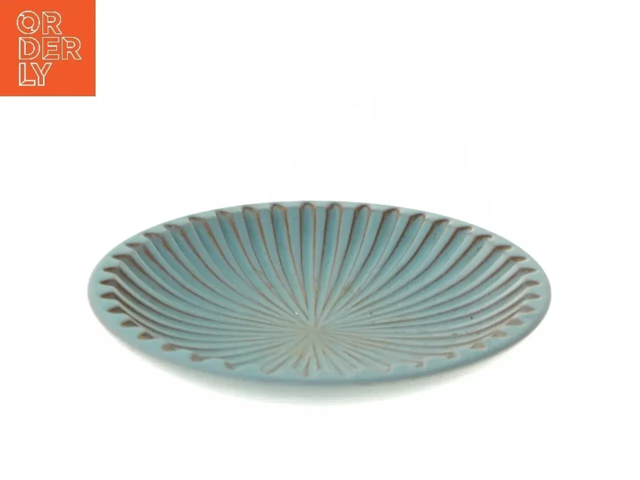 Billede 1 - Lys blå keramisk skål fra Schollert (str. Ø 23 cm)