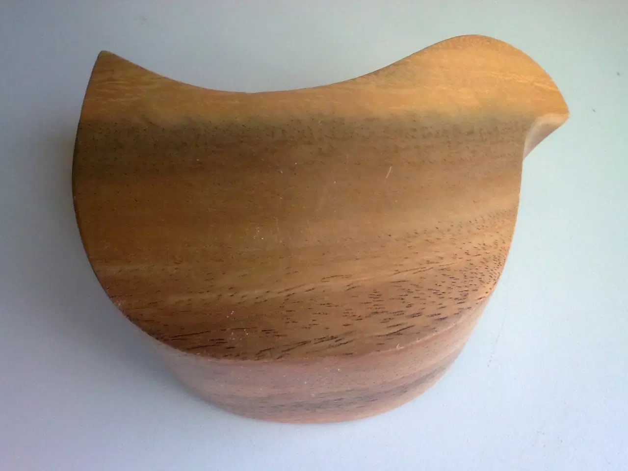 Billede 2 - Gul fugl i mærkeligt træ MASSIV skulptur figur