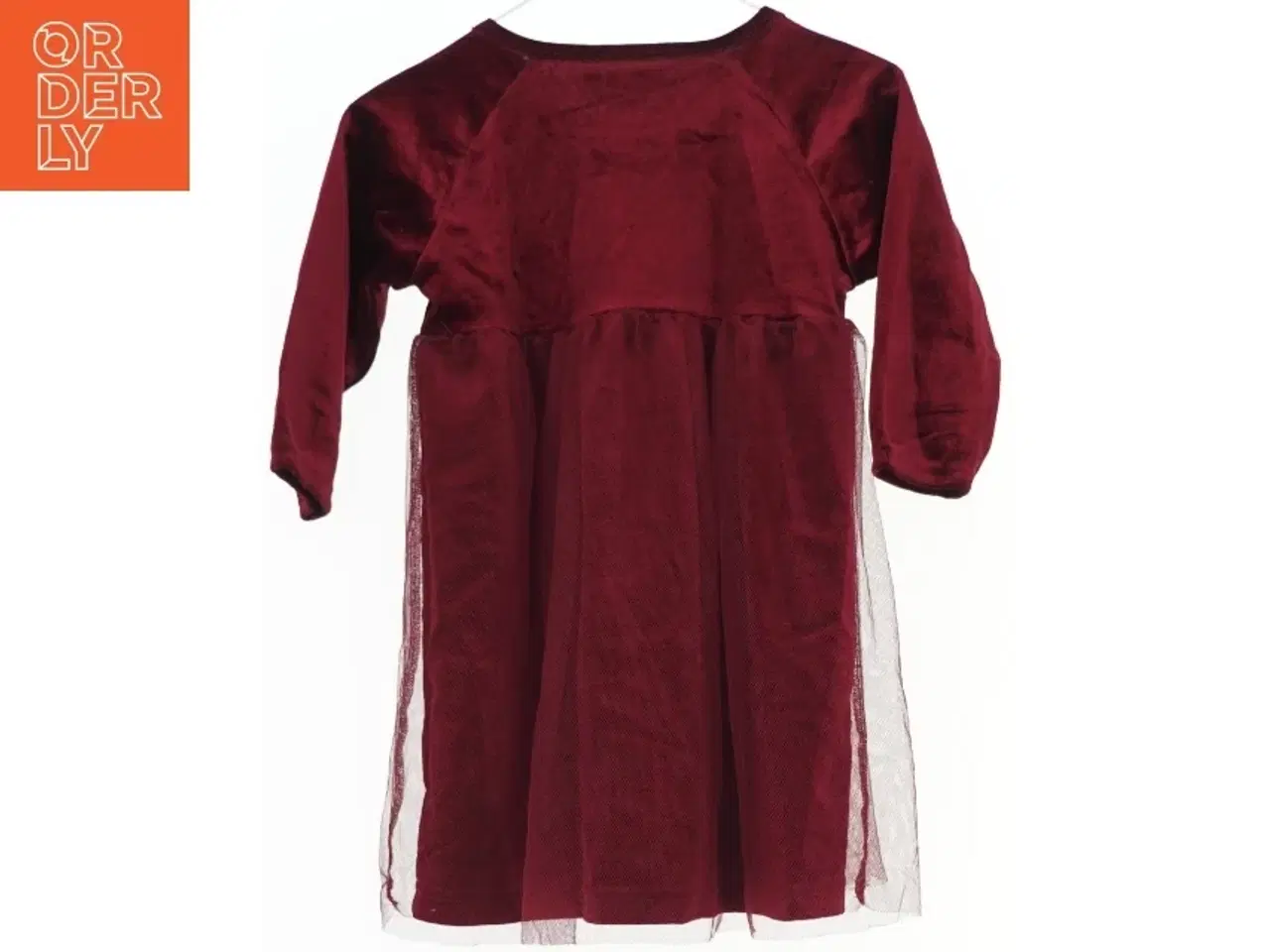Billede 2 - Sofie Schnoor - Bordeaux Rød Velour Kjole til Børn fra Petit (str. 92)