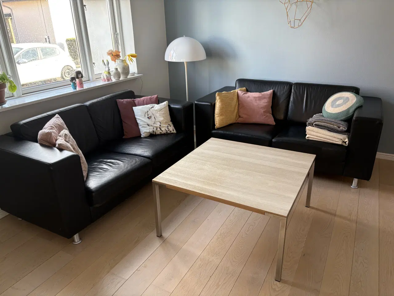 Billede 1 - 2 sofaer i kvalitets læder fra Hurup Møbelfabrik