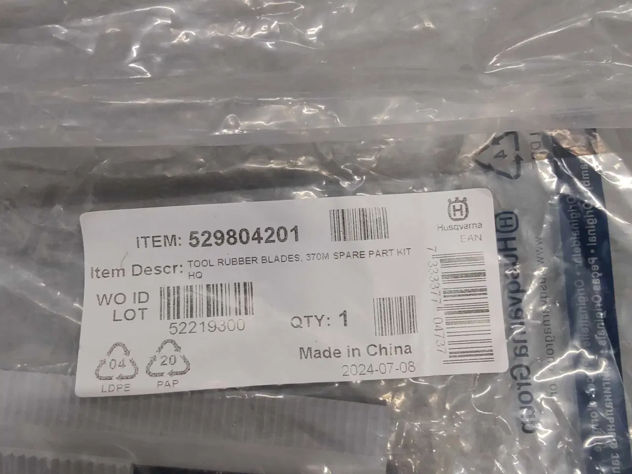 Billede 3 - Gummiblader til Husqvarna W 250 P 370 mm