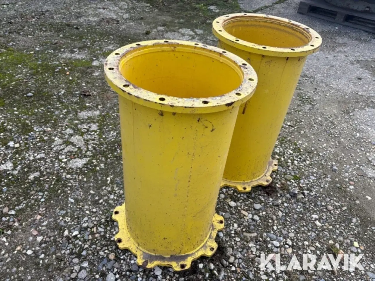 Billede 1 - Afstandsrør til traktorhjul - har siddet på en John Deere 6610