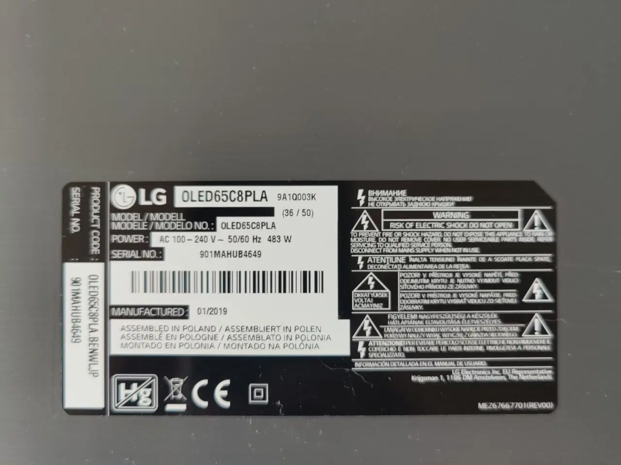 Billede 5 - LG 65” OLED TV - oled65c8pla