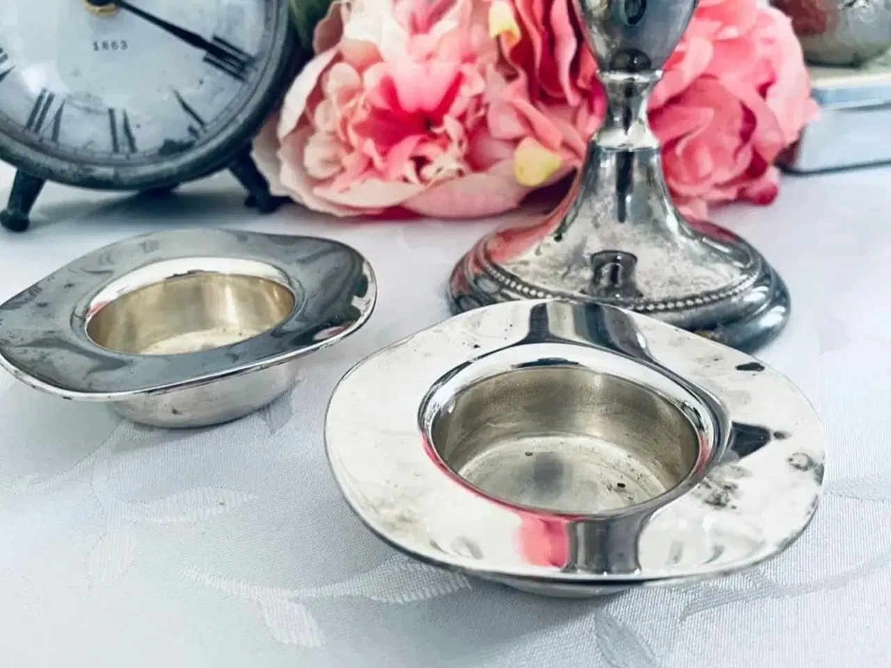 Billede 2 - Lysestager med masser af patina dansk vintage sæt