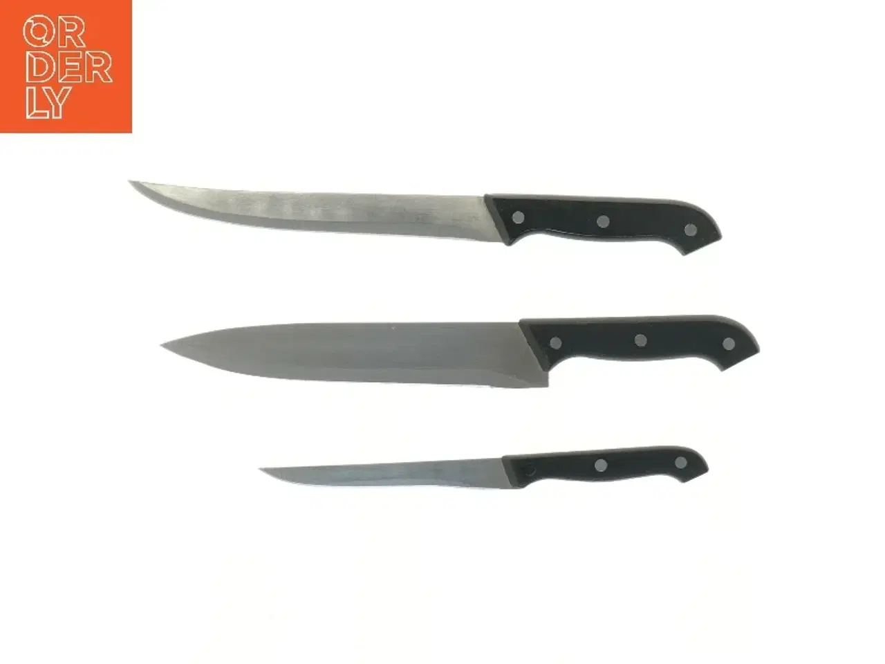 Billede 1 - Sæt med tre gode og skarpe køkkenknive (str. 3 stk 33 cm)