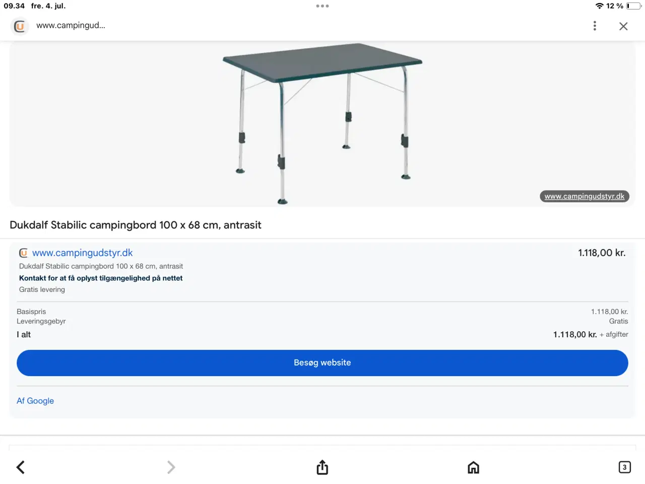 Billede 6 - Camping bord og 2 stole