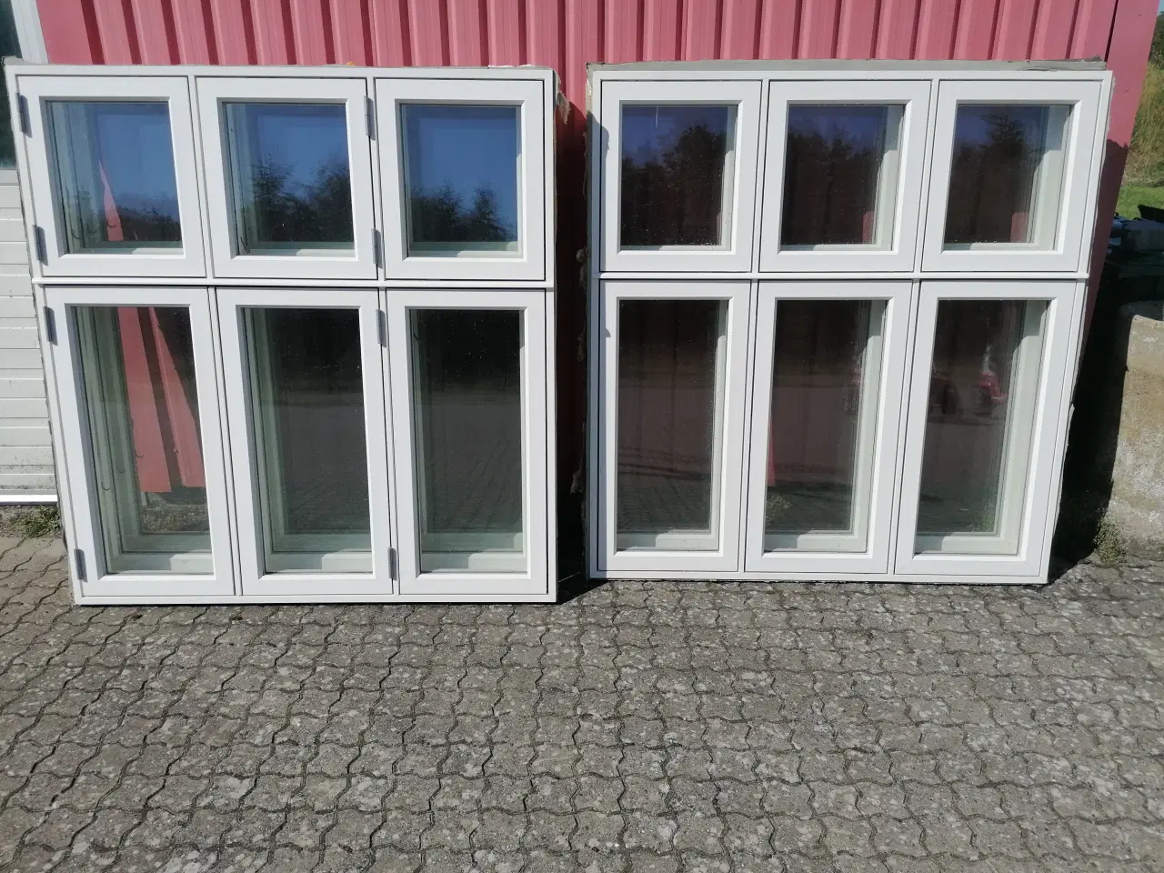 Billede 1 - 3 Fags Dannebrogsvinduer Træ/Alu BxH 158x166