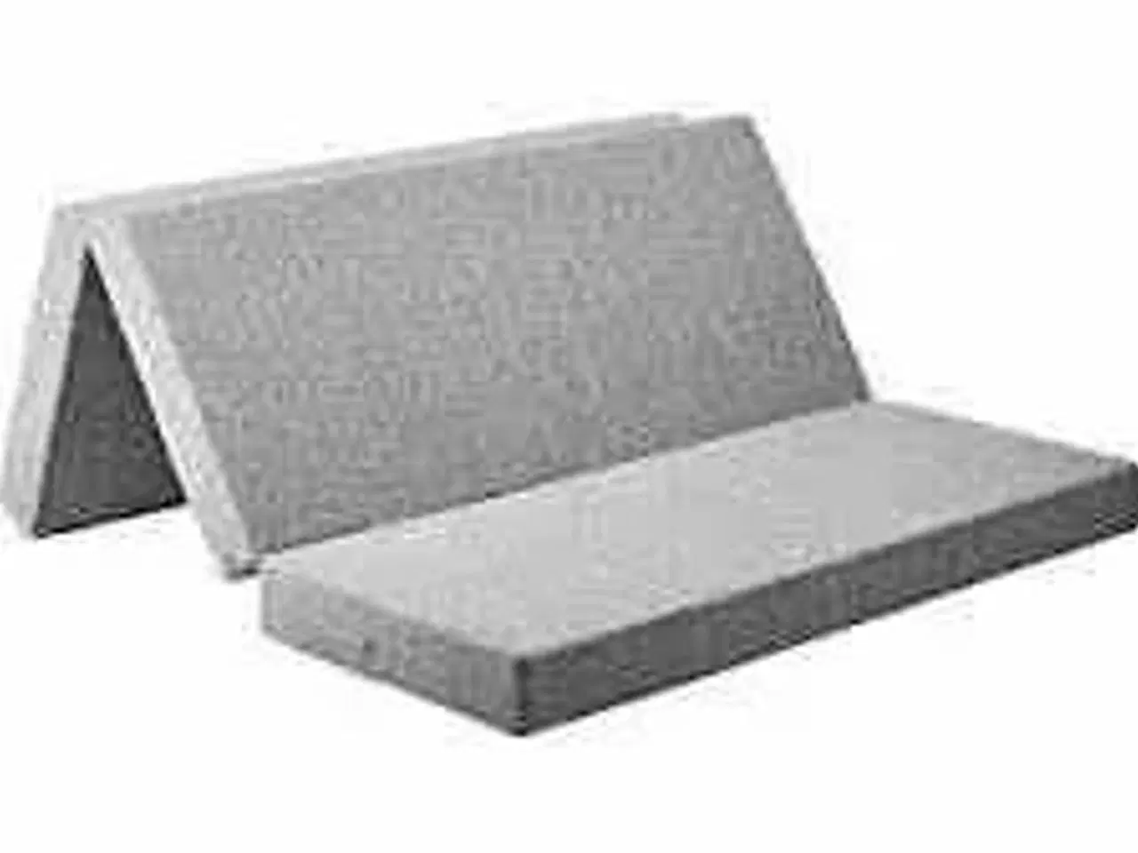 Billede 1 - Sleepy 3-delt foldemadras 180x200x12 cm Lysegrå