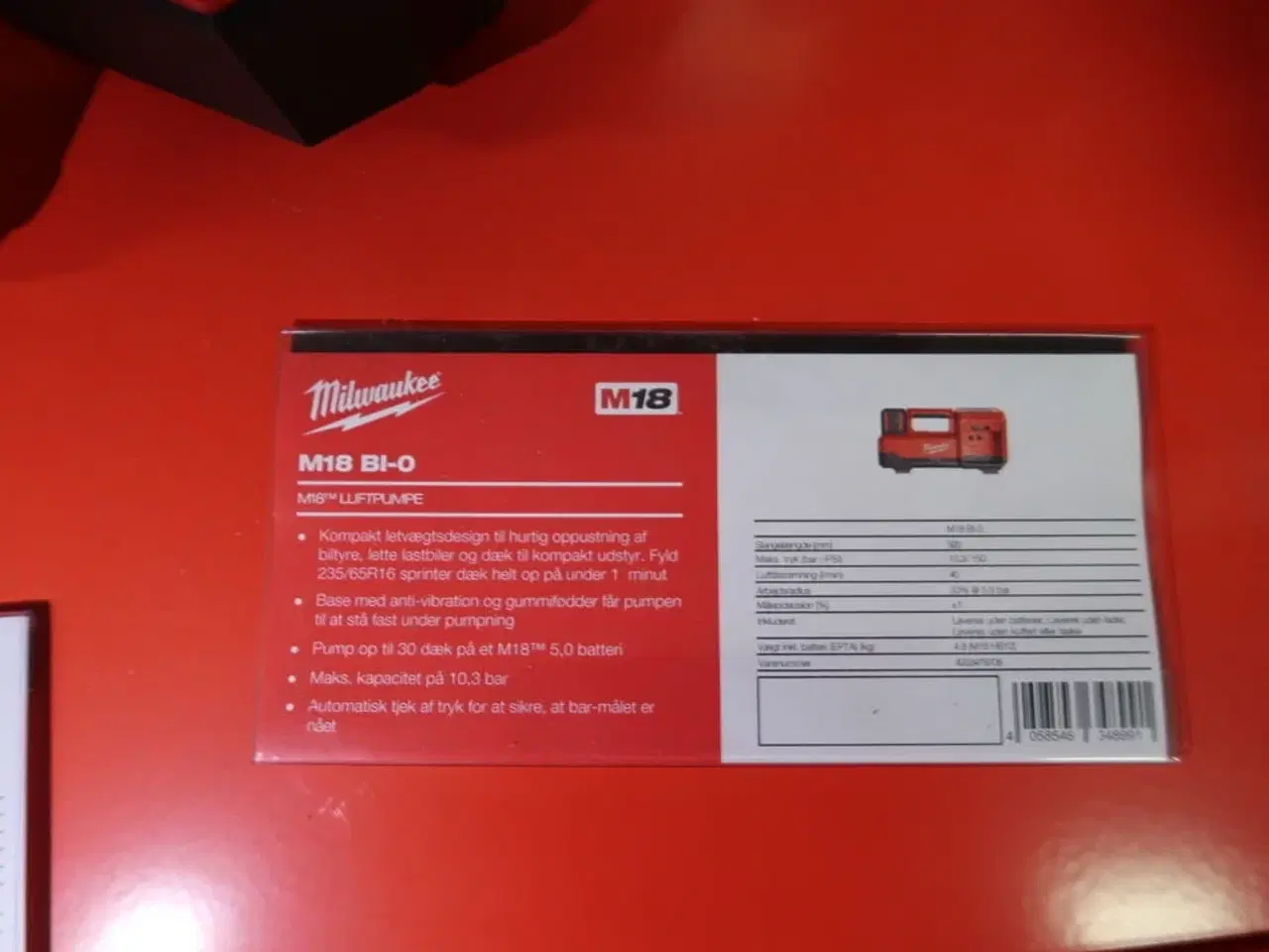 Billede 3 - Akku luftpumpe MILWAUKEE M18 BI-0