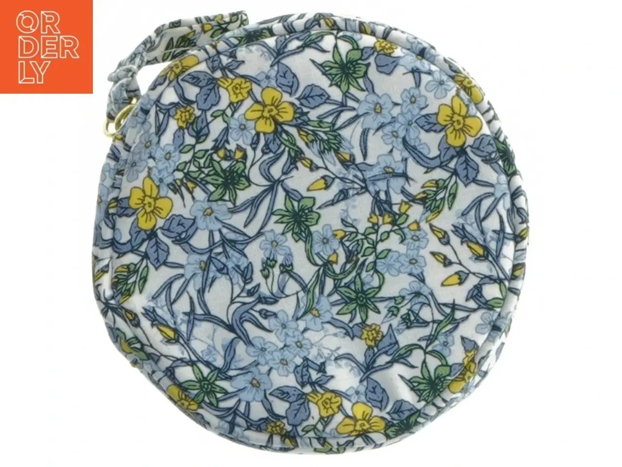 Billede 7 - Blomstret smykkepose fra Søstrene Grene (str. Ø 11 cm)