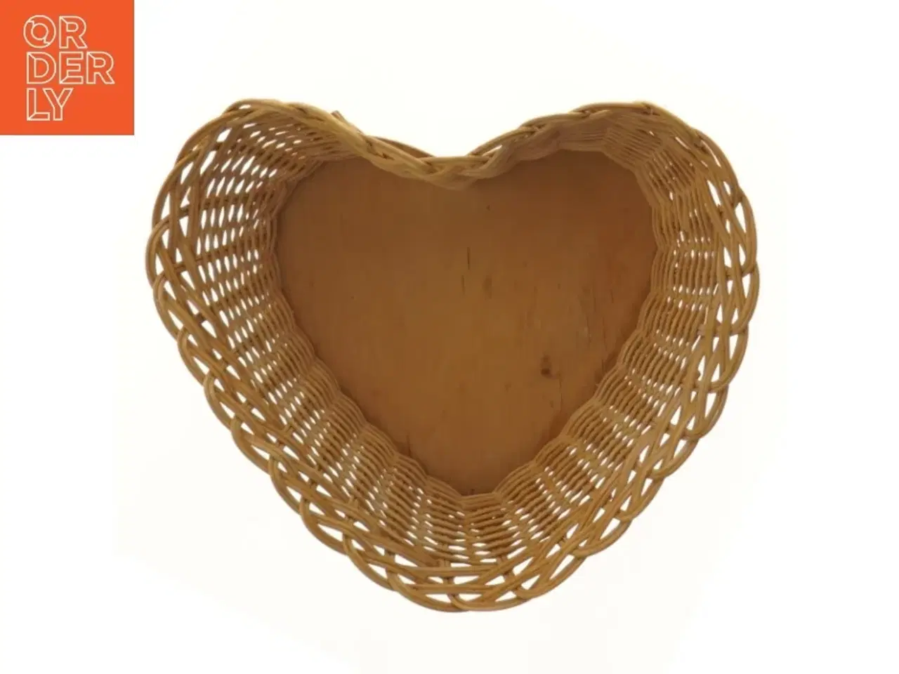 Billede 1 - Hjerteformet flettekurv (str. Ø 22x7 cm)