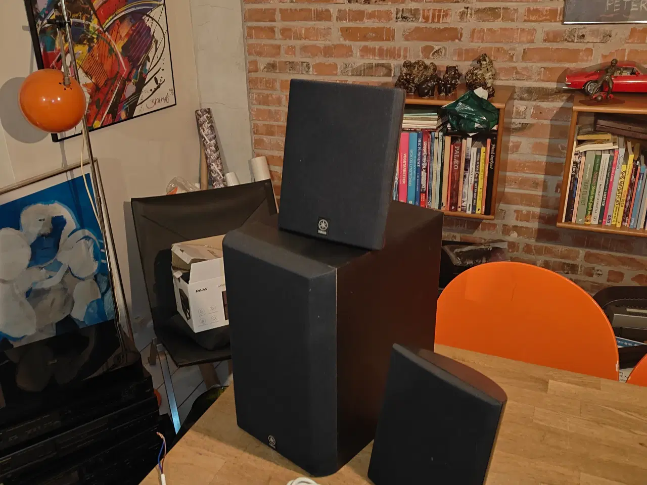 Billede 1 - Yamaha subwoofer forstærker m 2 sat speaker med