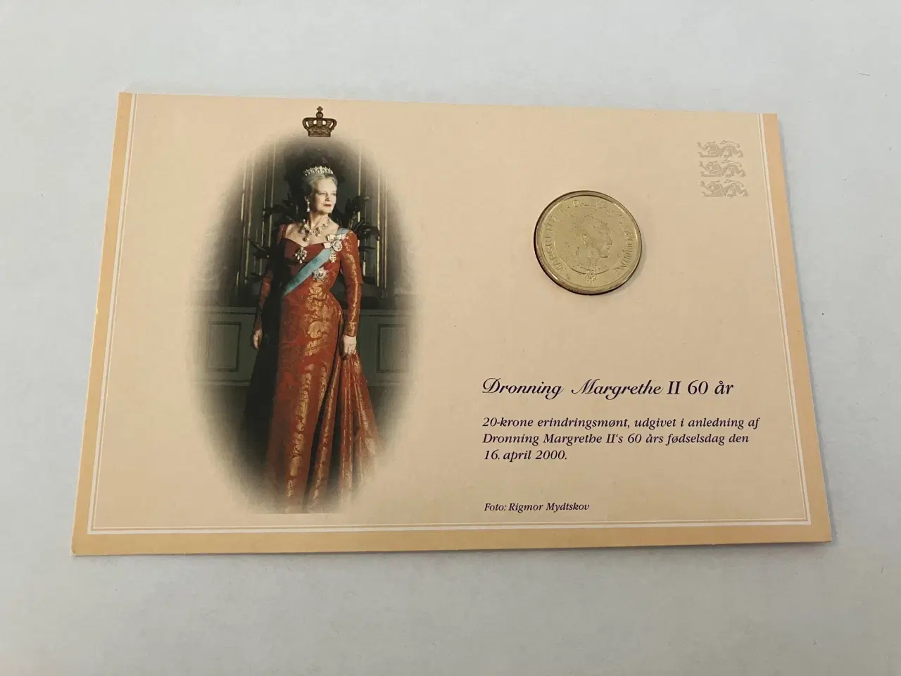 Billede 1 - 20 Kroner Dronning Magrethe II 60 år 2000