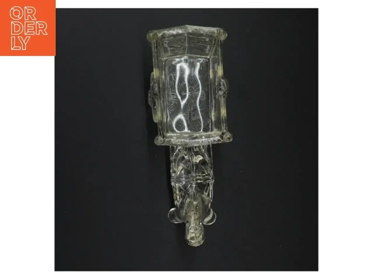Billede 3 - Vintage Hest med vogn i Presset Glas (str. 23 x 9 x 11 cm)