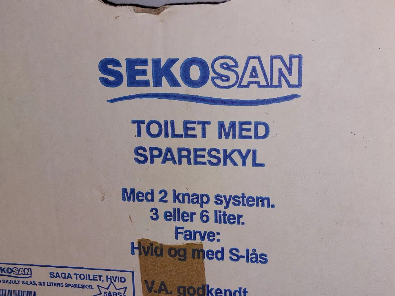 Billede 1 - toilet med spareskyl