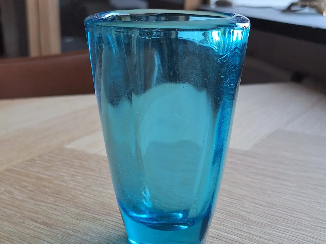 Billede 5 - Blå konisk vase