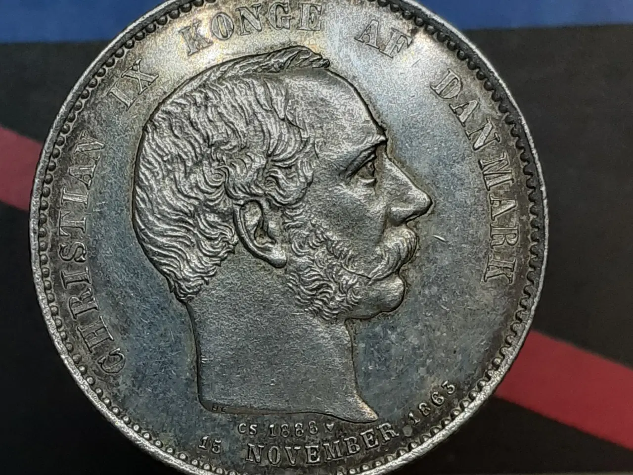 Billede 1 - 2 kr 1888 erindringsmønt, sølv