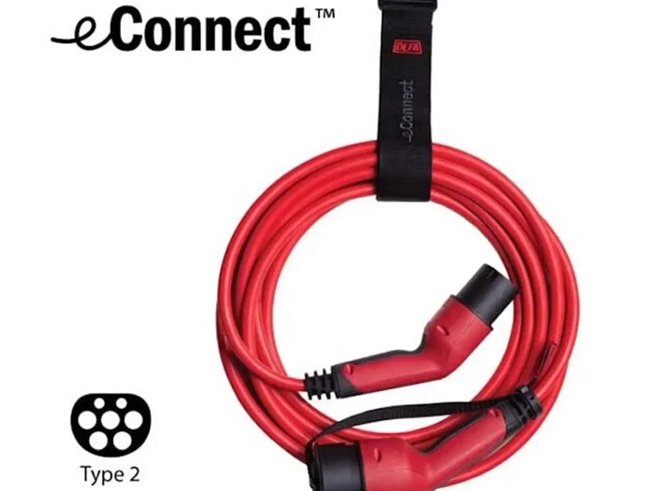 Billede 1 - eConnect ladekabel MODE3 – T2, 5m, 3-faset 20A