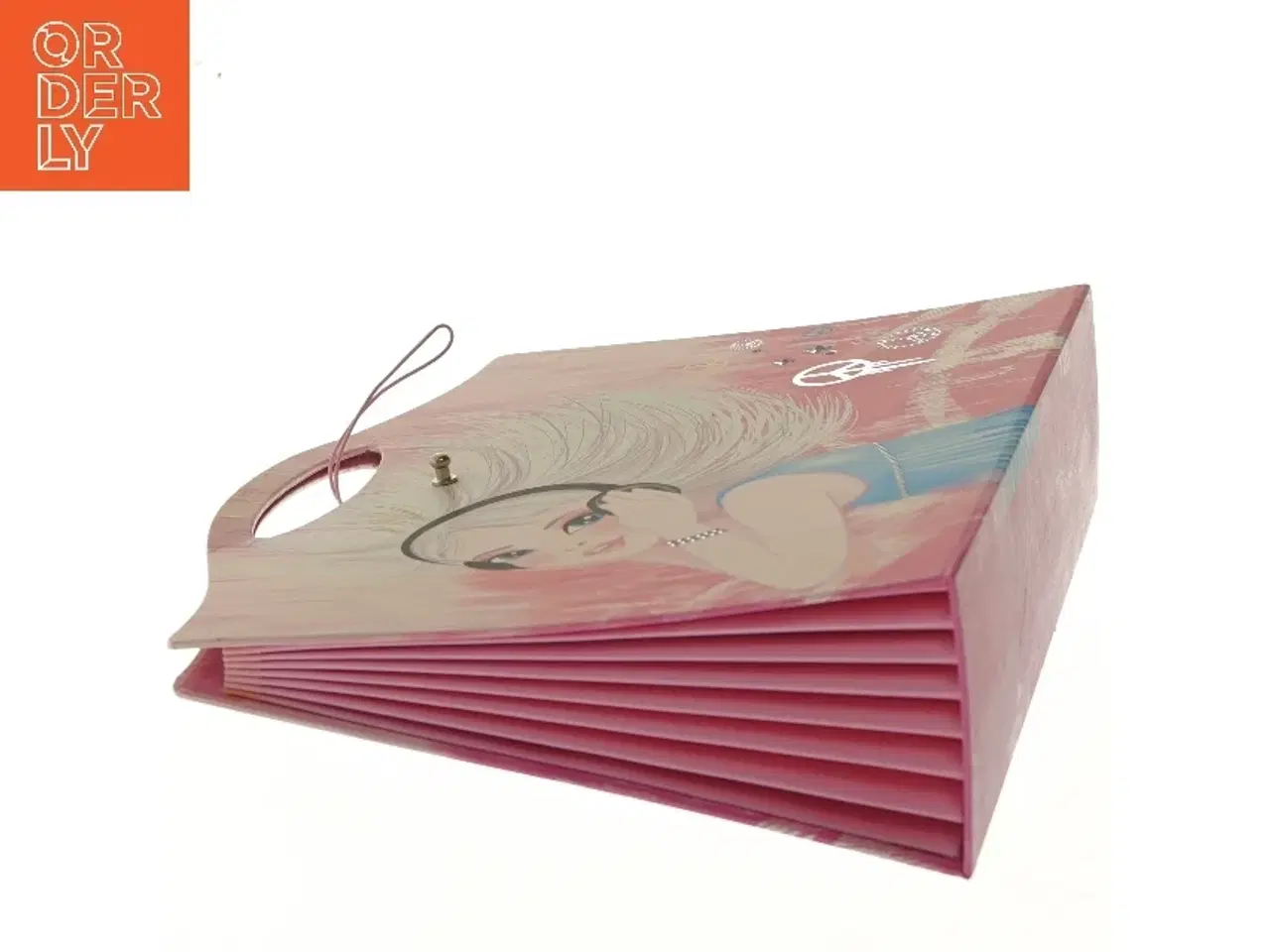 Billede 5 - Pink fanebladsholder med illustration fra Top Model (str. 33x30 cm)