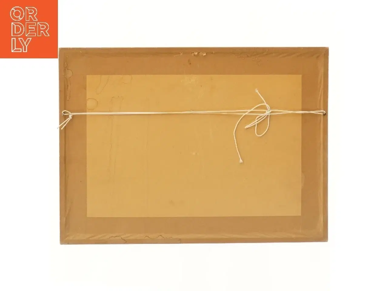 Billede 2 - Landskabsmaleri med fugle i ramme (str. 39x28,5 cm)
