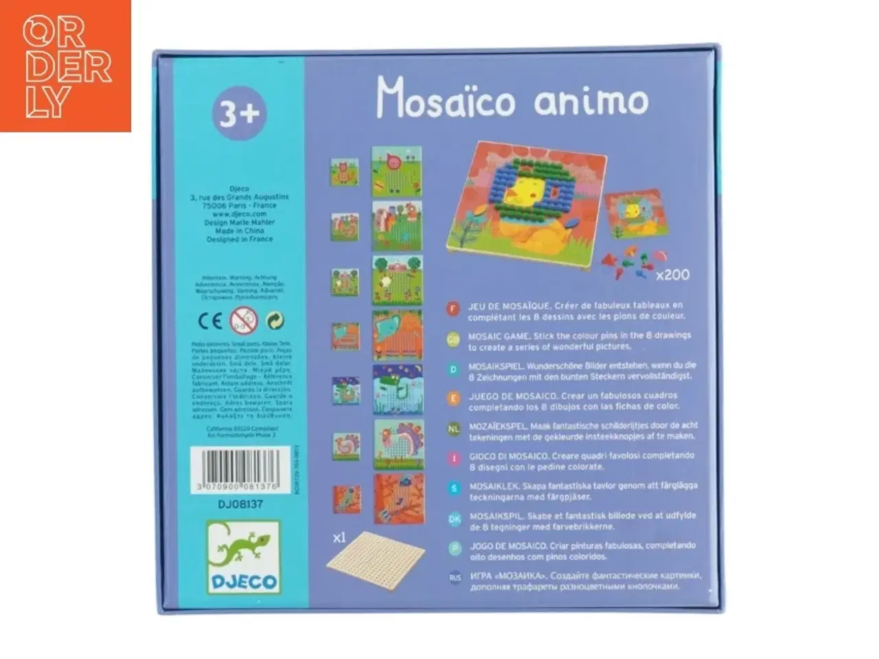 Billede 2 - Djeco Mosaico Animo spille fra Djeco (str. 21,5 x 21,5 cm)