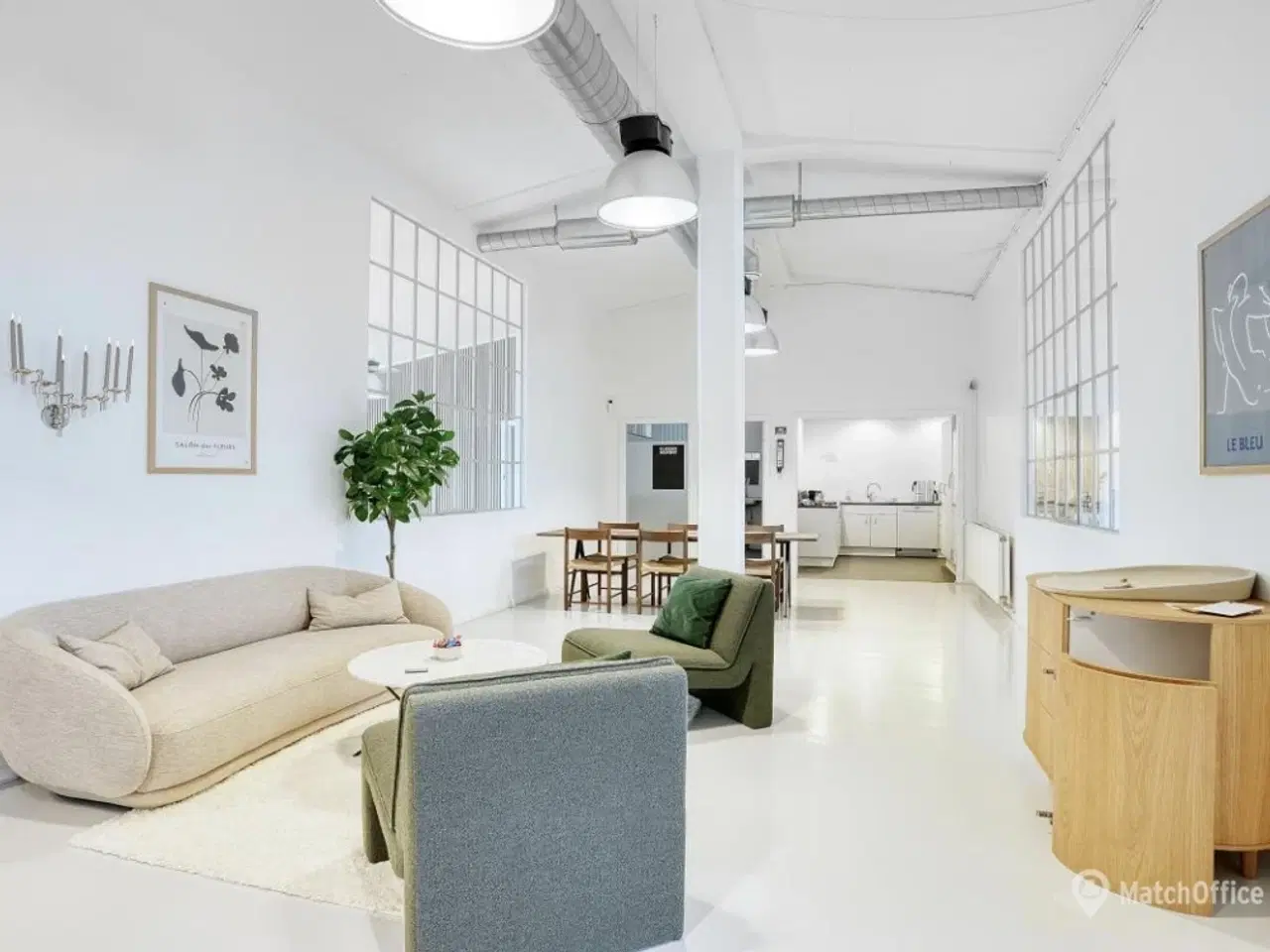 Billede 3 - Attraktivt kontor i Filmbyen – inkl. møblerede fællesarealer. køkken og parkering