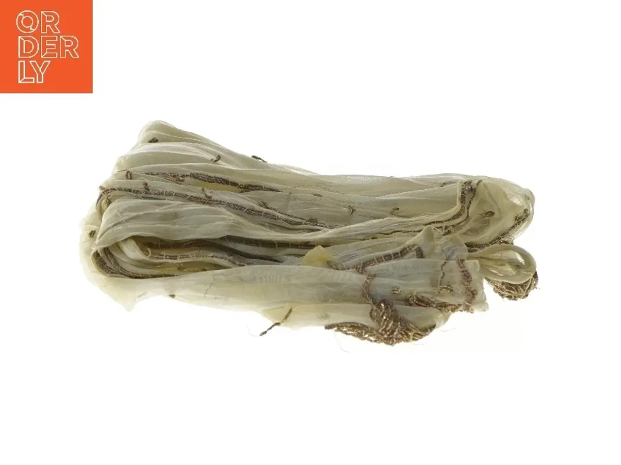 Billede 4 - Dekorativ vintage transperant dug  med broderi (str. 87x99 cm)