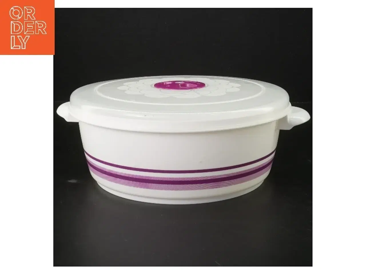 Billede 1 - Plastik skål med låg (str. Ø 22 cm)