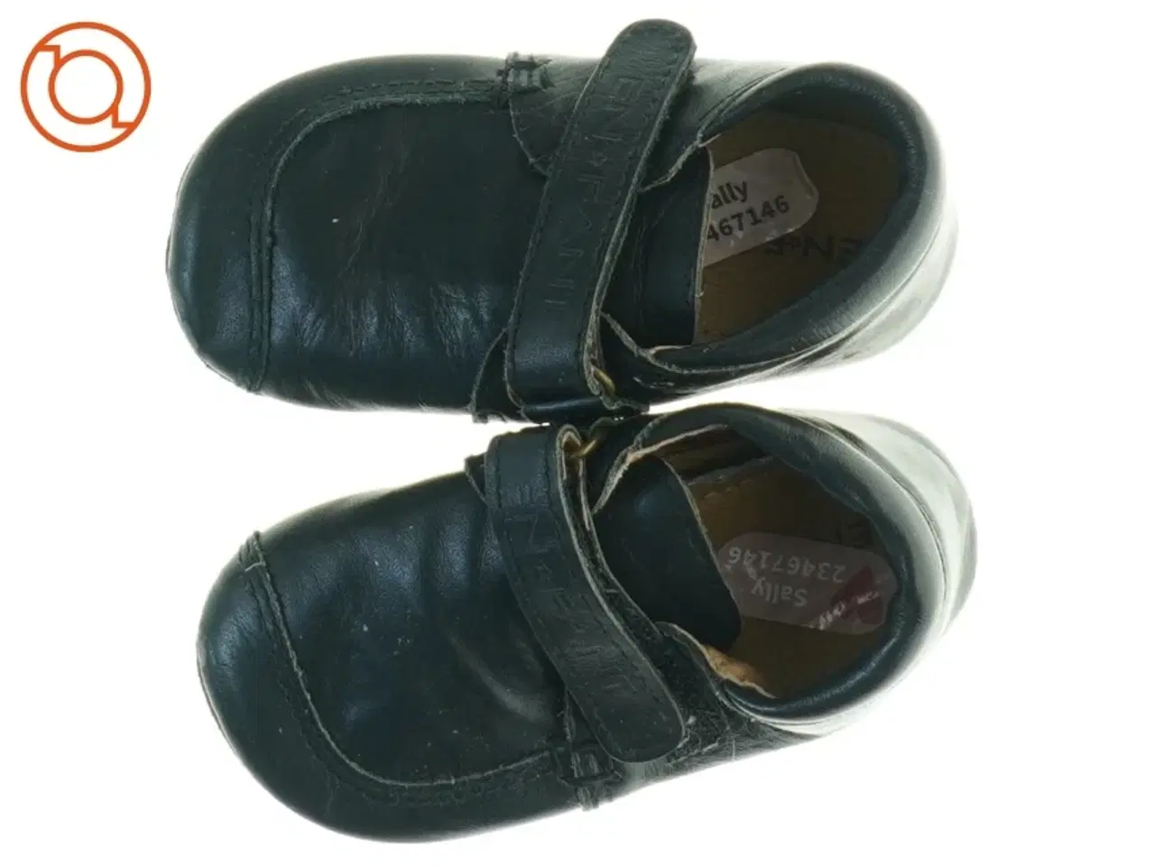 Billede 4 - Sorte læderbørnesko med velcro (str. 20)