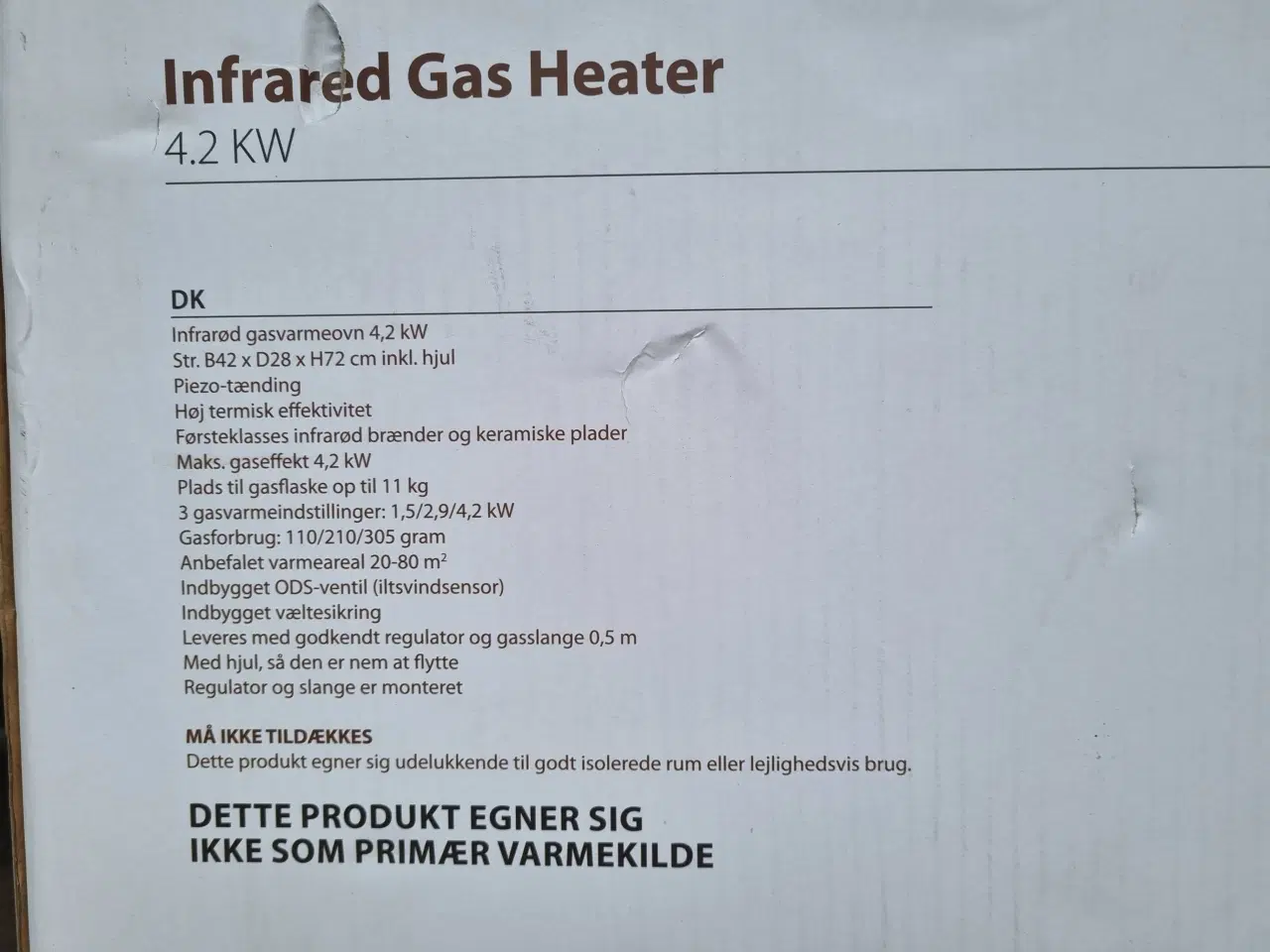 Billede 3 - Gasvarmeovn 4,2 kW (demo model) NY