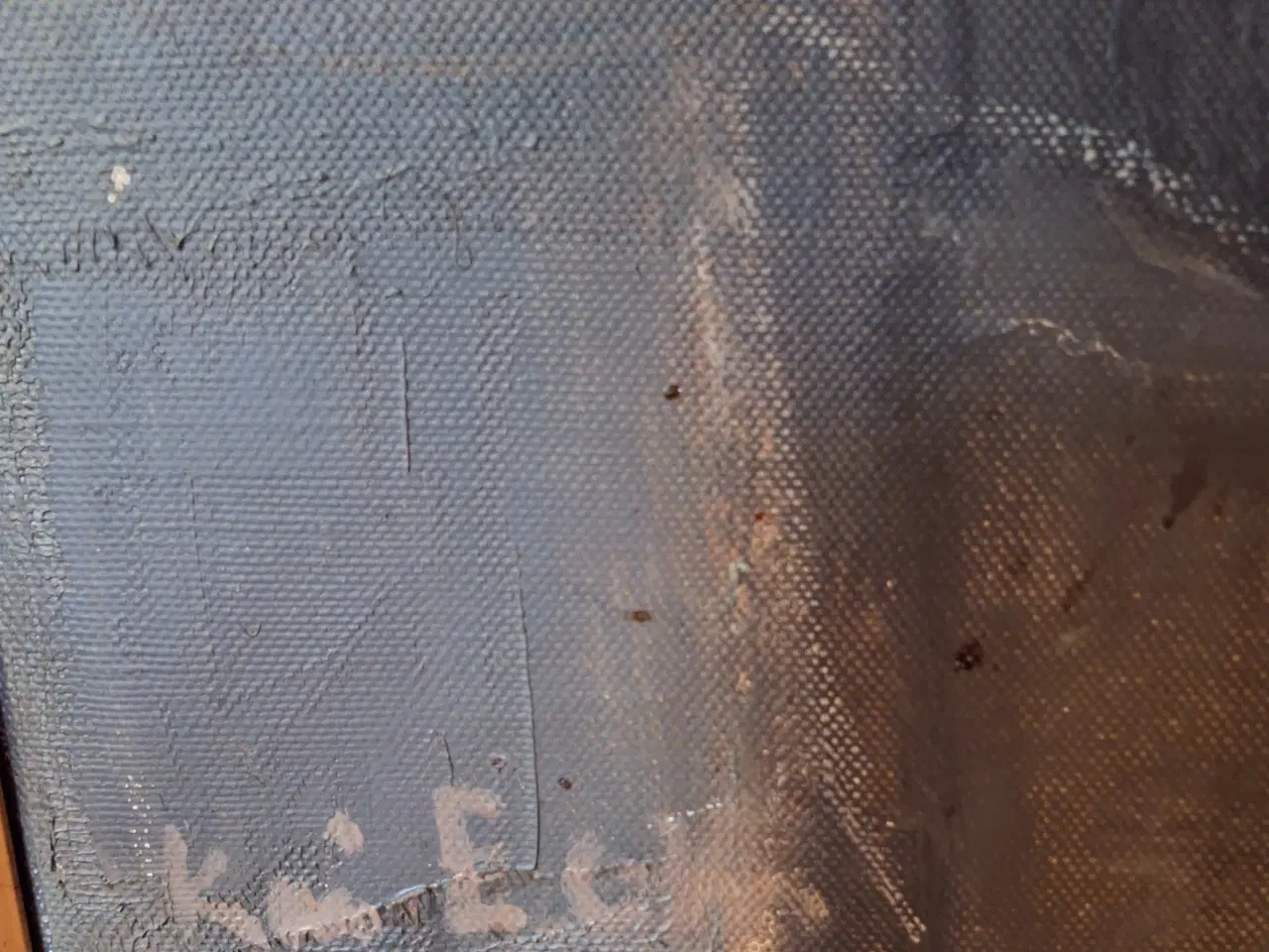 Billede 3 - Abstrakt oliemaleri i mørke farver